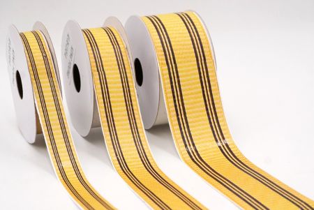 Жовта та чорна смугаста тканинна стрічка набір_AI